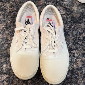 Vans Cream Canvas Sneakers